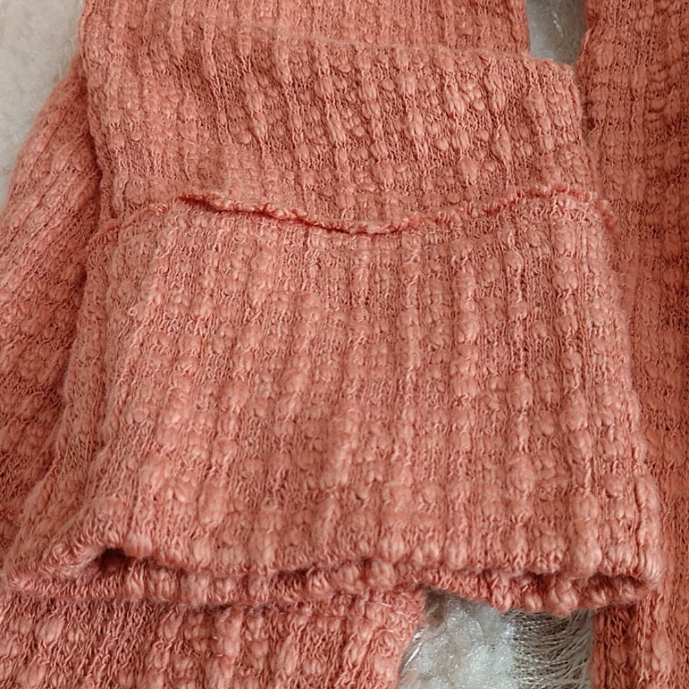 NEW Two by Vince Camuto Cardigan Sweater Slub Knit Pink Coral Textured Ladies S - Picture 9 of 11